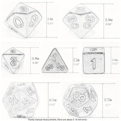 Bloodstained Yellow Polyhedral Dice Set 7-Piece for RPG