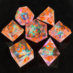 7pcs Resin Confetti Dice Set for Board Game