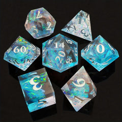 7pcs Resin Confetti Dice Set for Board Game