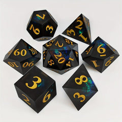 7pcs Resin Confetti Dice Set for Board Game