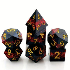 7pcs Resin Polyhedral Dices Running Group Board Game Gift