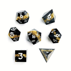 7pcs Resin Polyhedral Dices Running Group Board Game Gift