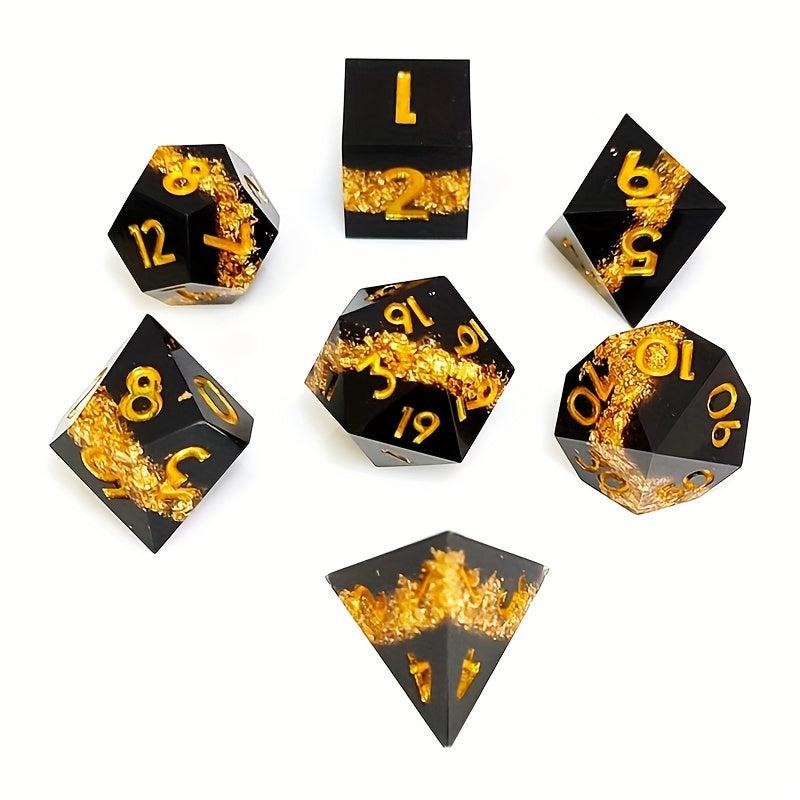 7pcs Resin Polyhedral Dices Running Group Board Game Gift