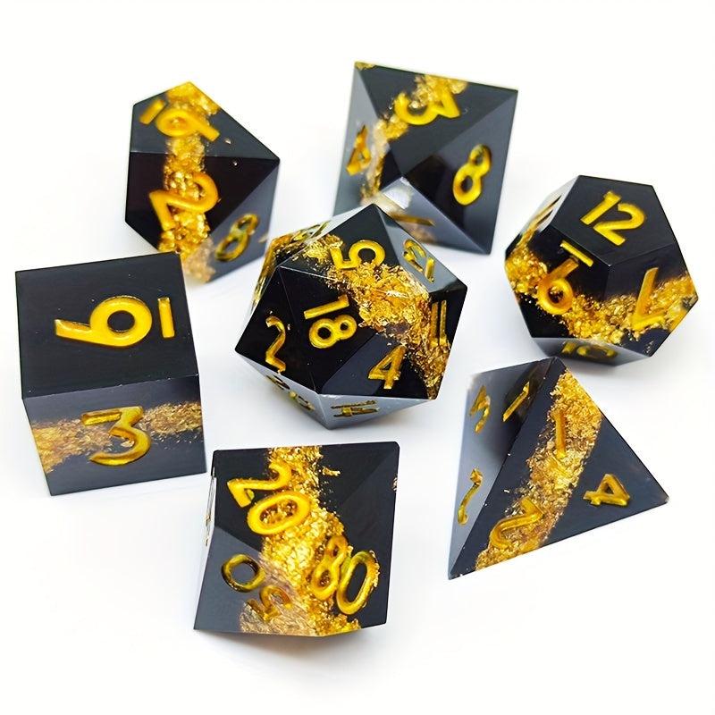 7pcs Resin Polyhedral Dices Running Group Board Game Gift