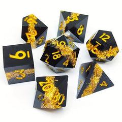 7pcs Resin Polyhedral Dices Running Group Board Game Gift
