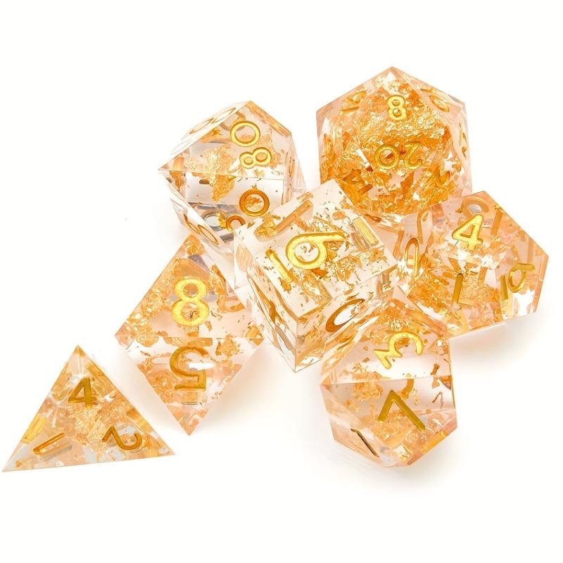 7pcs Sharp Resin Polyhedral Dice Set for Role playing