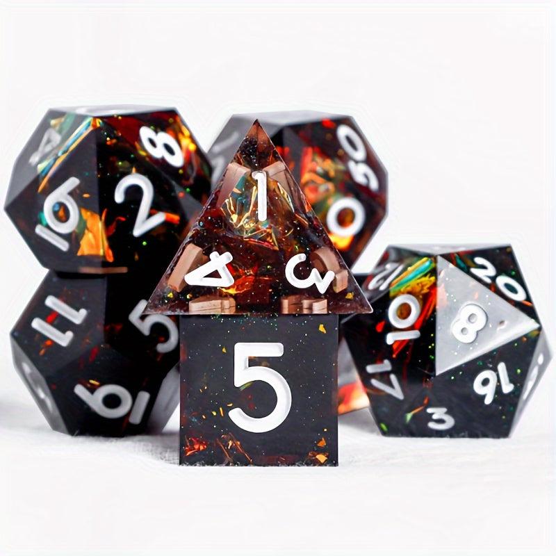 7pcs Sharp Resin Polyhedral Dice Set for Role playing