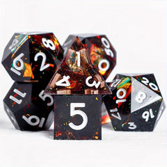 7pcs Sharp Resin Polyhedral Dice Set for Role playing