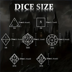 7pcs Sharp Resin Polyhedral Dice Set for Role playing