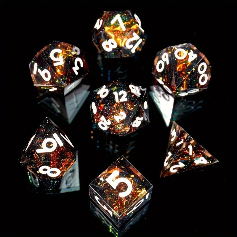 7pcs Sharp Resin Polyhedral Dice Set for Role playing