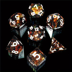 7pcs Sharp Resin Polyhedral Dice Set for Role playing