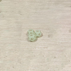 Gemstone Polyhedral Dice with Zodiac Symbol Engraving