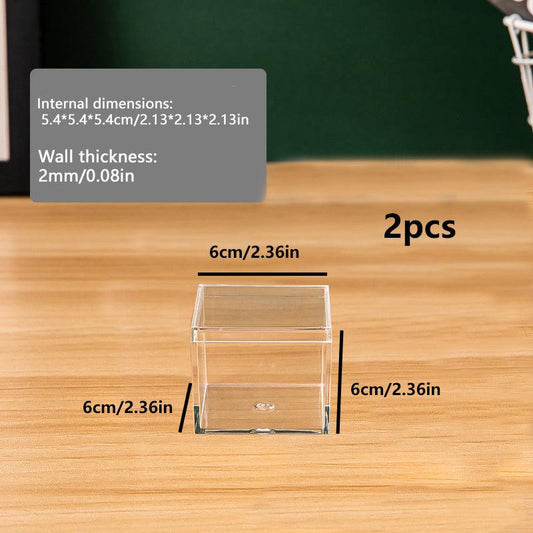 Acrylic Transparent Square Box Hand held Storage Display Box