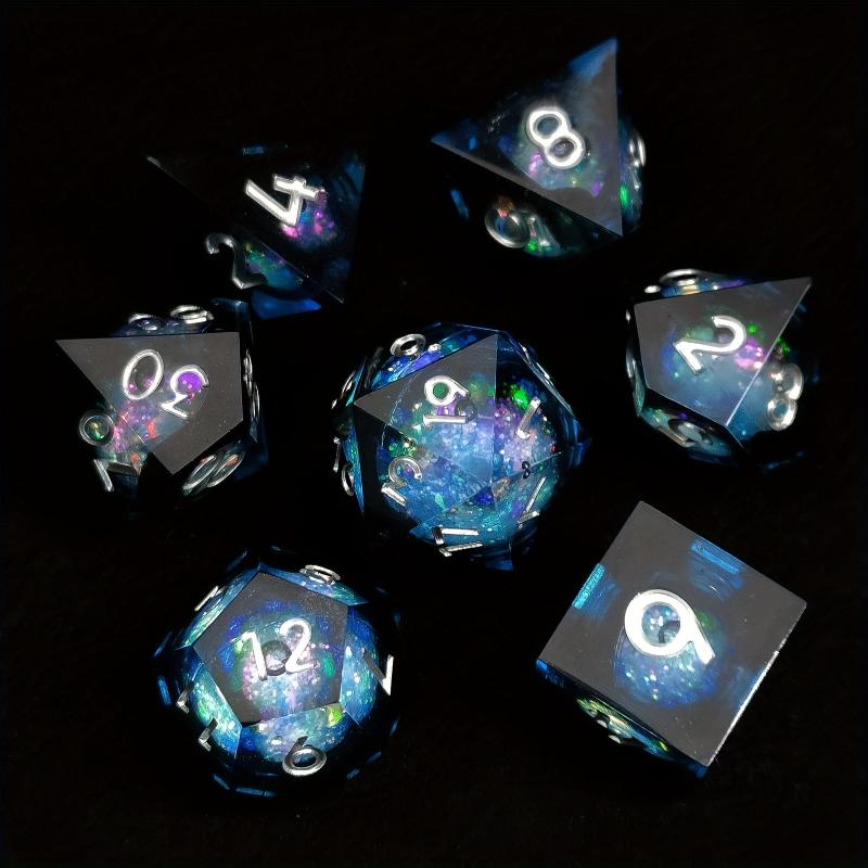 Resin Dice 7 Sets Box Sharp Dice Game Accessories