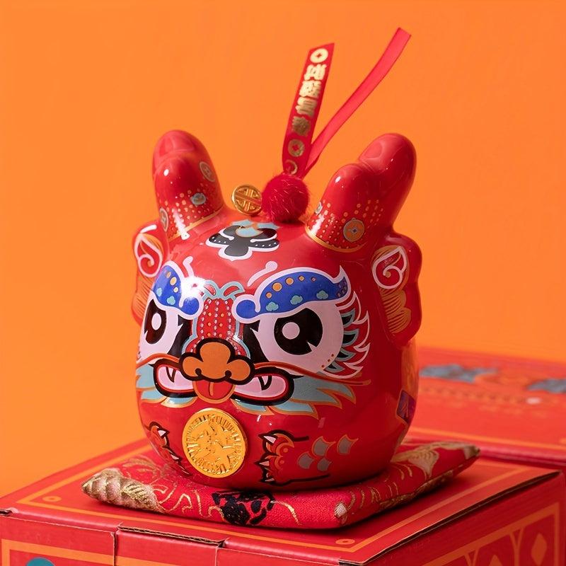 Chinese Dragon Zodiac Dragon Ceramic Piggy Bank Christmas Year Decoration