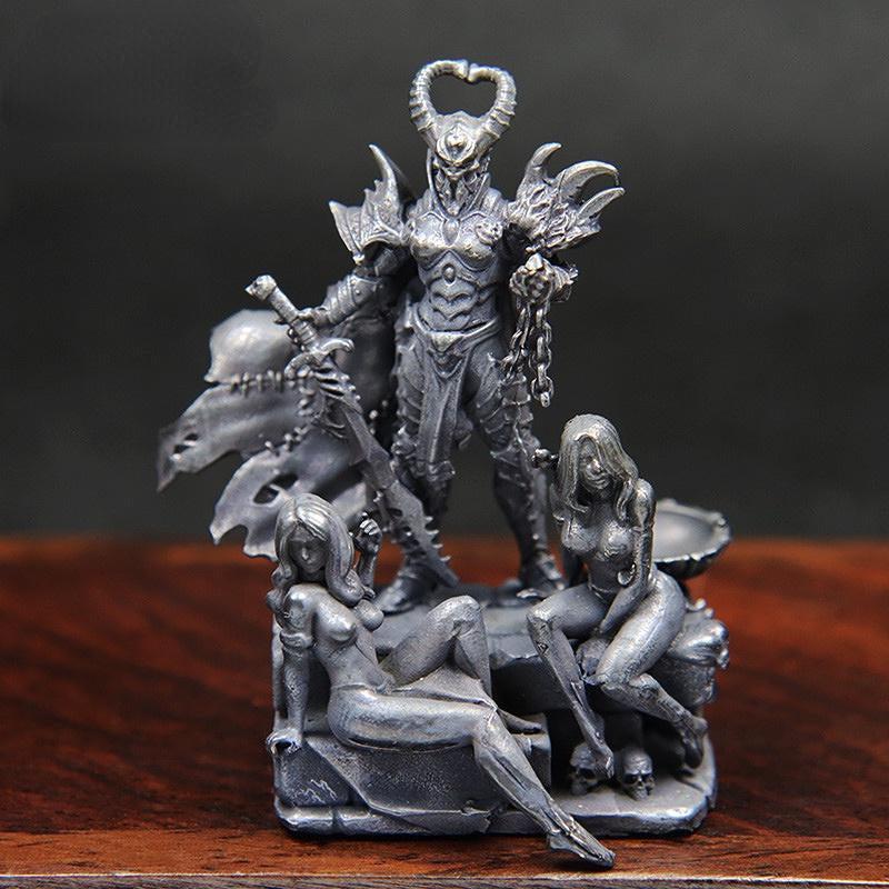 Brass Anime Skeleton Samurai Chain Figurines Ornaments Model Decorations