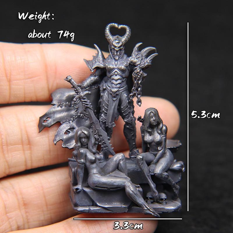 Brass Anime Skeleton Samurai Chain Figurines Ornaments Model Decorations