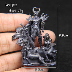 Brass Anime Skeleton Samurai Chain Figurines Ornaments Model Decorations