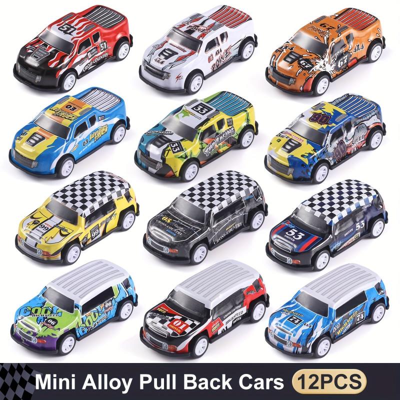 24pc Mini Pull Back Alloy Cars, Assorted Styles