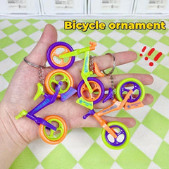 Mini Turnip Bicycle Toy Keychain Decoration 3D Model Table Decoration