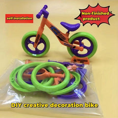 Mini Turnip Bicycle Toy Keychain Decoration 3D Model Table Decoration