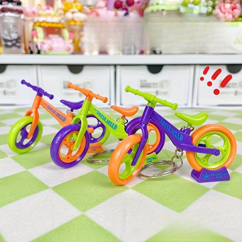 Mini Turnip Bicycle Toy Keychain Decoration 3D Model Table Decoration