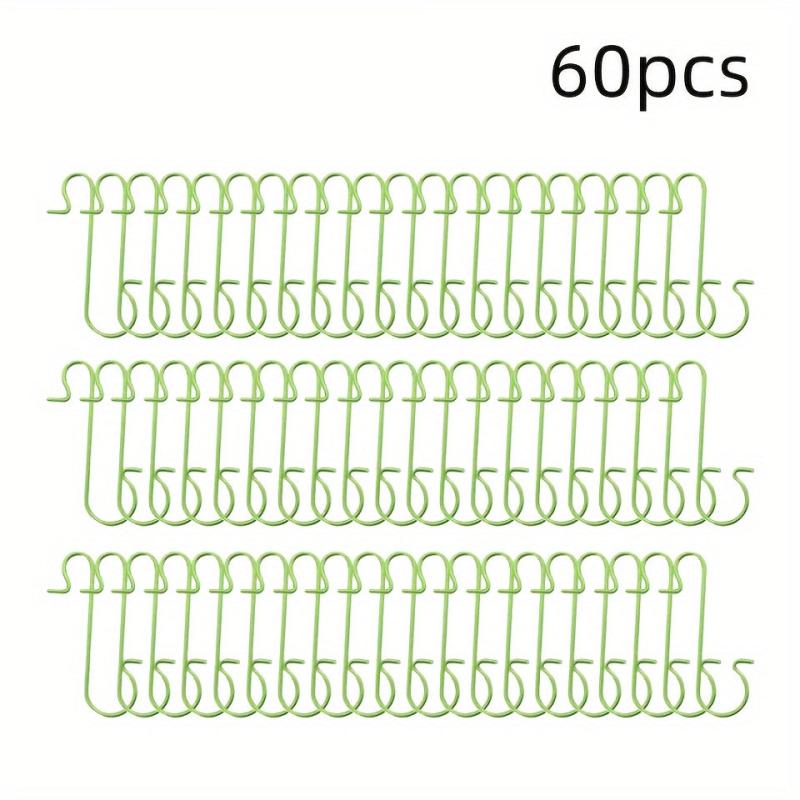 60pcs Christmas Ornament Hooks - Metal Wire Silvery Golden Red Green Hangers