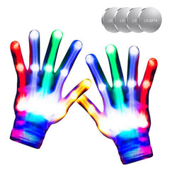 LED Flashing Gloves Light Up Finger Toys Glow Costume Accessories for Kids