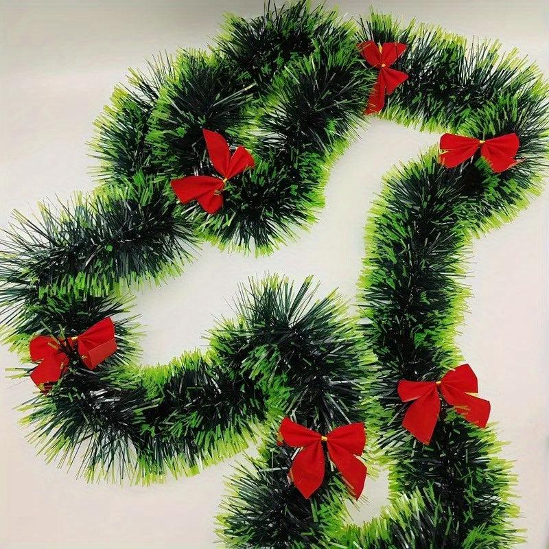 Christmas Rattan Green Snowflakes 8 Diameter Decoration