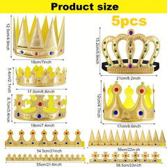 5pcs Kids Party Birthday Crown Hats Role Playing Accessories