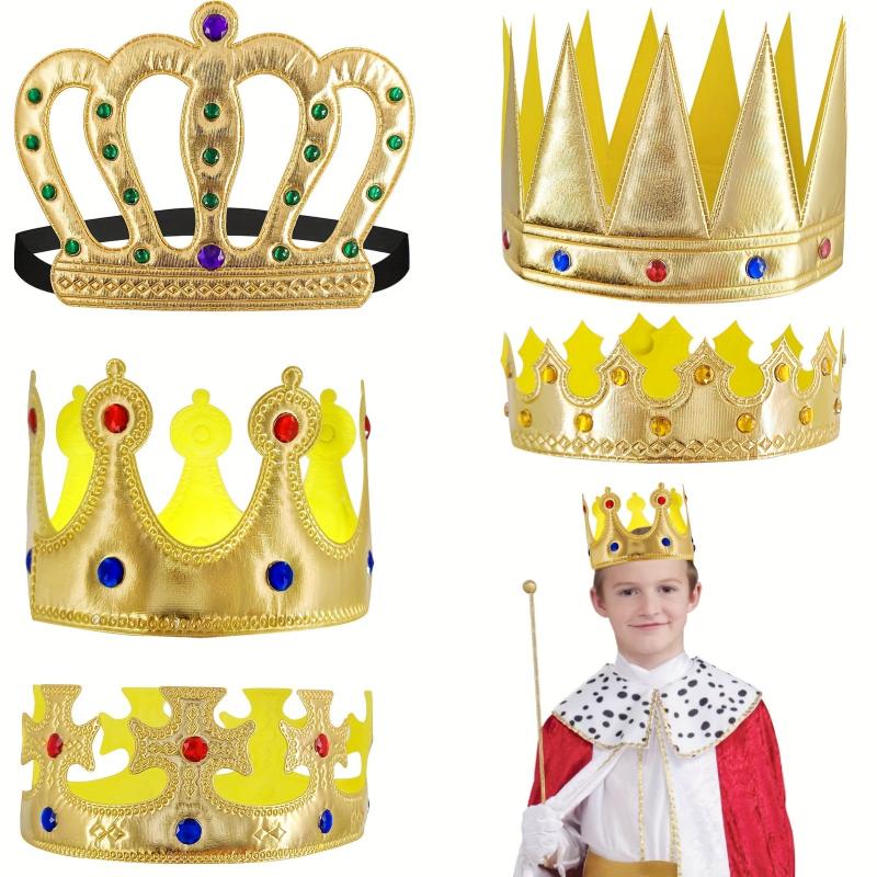 5pcs Kids Party Birthday Crown Hats Role Playing Accessories