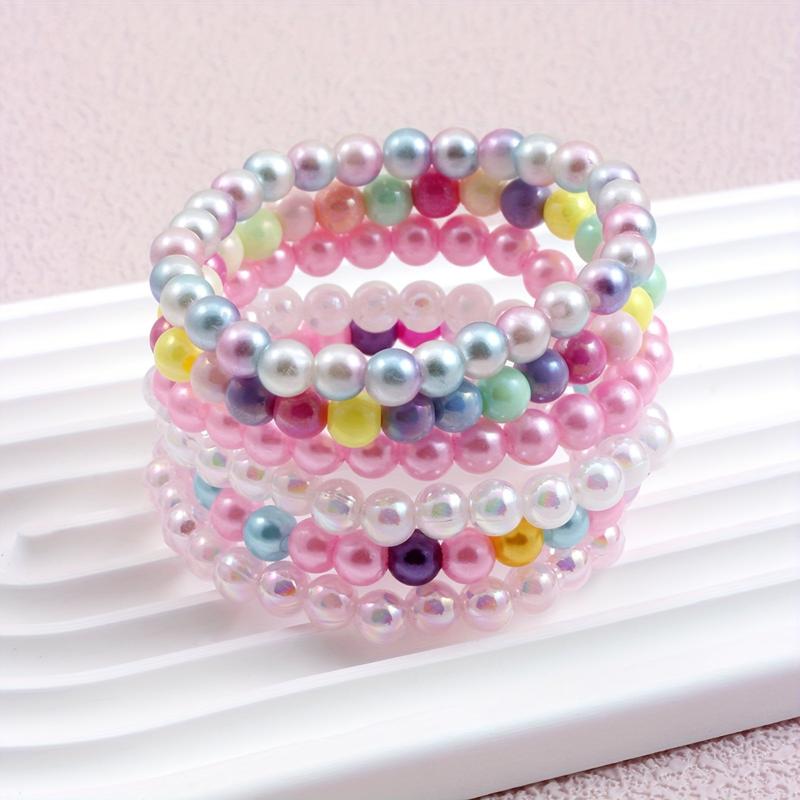 6pcs Multicolor Beaded Bracelet Set Party Favors For Birthday