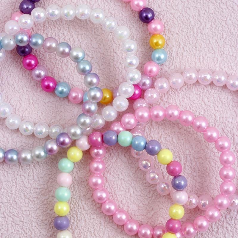 6pcs Multicolor Beaded Bracelet Set Party Favors For Birthday