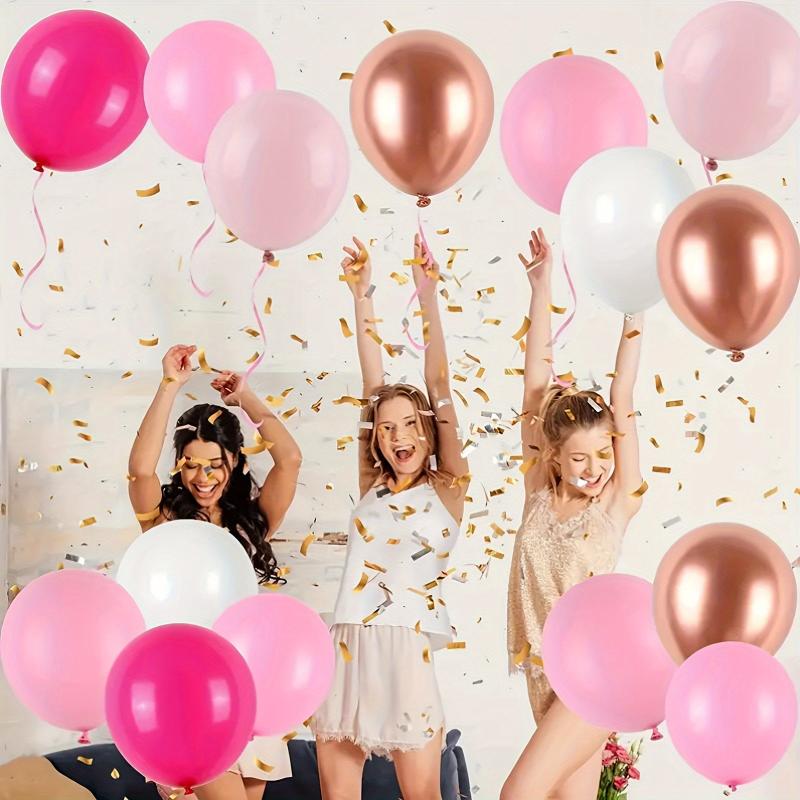 20pcs Pink Rose Golden Balloon Set for Birthdays Weddings