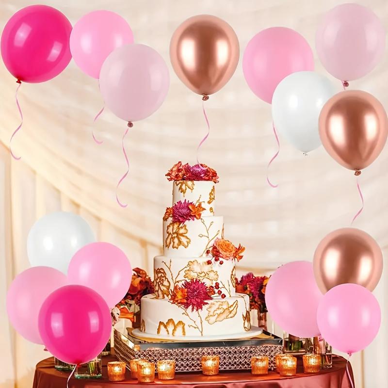 20pcs Pink Rose Golden Balloon Set for Birthdays Weddings