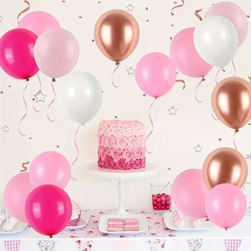 20pcs Pink Rose Golden Balloon Set for Birthdays Weddings