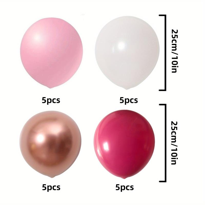 20pcs Pink Rose Golden Balloon Set for Birthdays Weddings