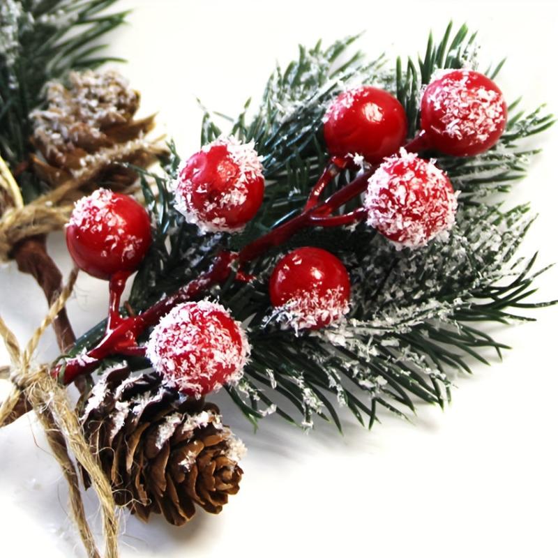Simulation Flower Christmas Tree Decoration PVC Material