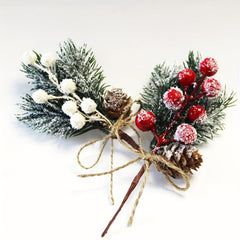 Simulation Flower Christmas Tree Decoration PVC Material