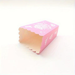 6pcs Pink Disco Cowgirl Movie Night Popcorn Bags