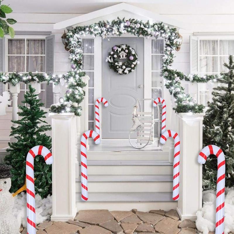Inflatable Xmas Candy Cane Stick Balloons Outdoor Decor