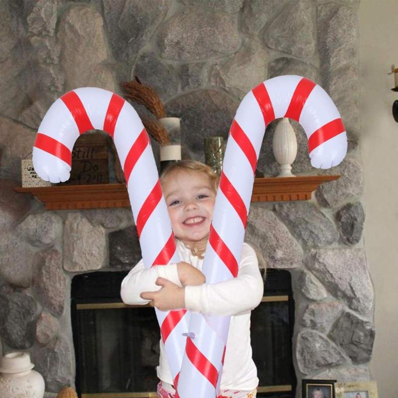 Inflatable Xmas Candy Cane Stick Balloons Outdoor Decor