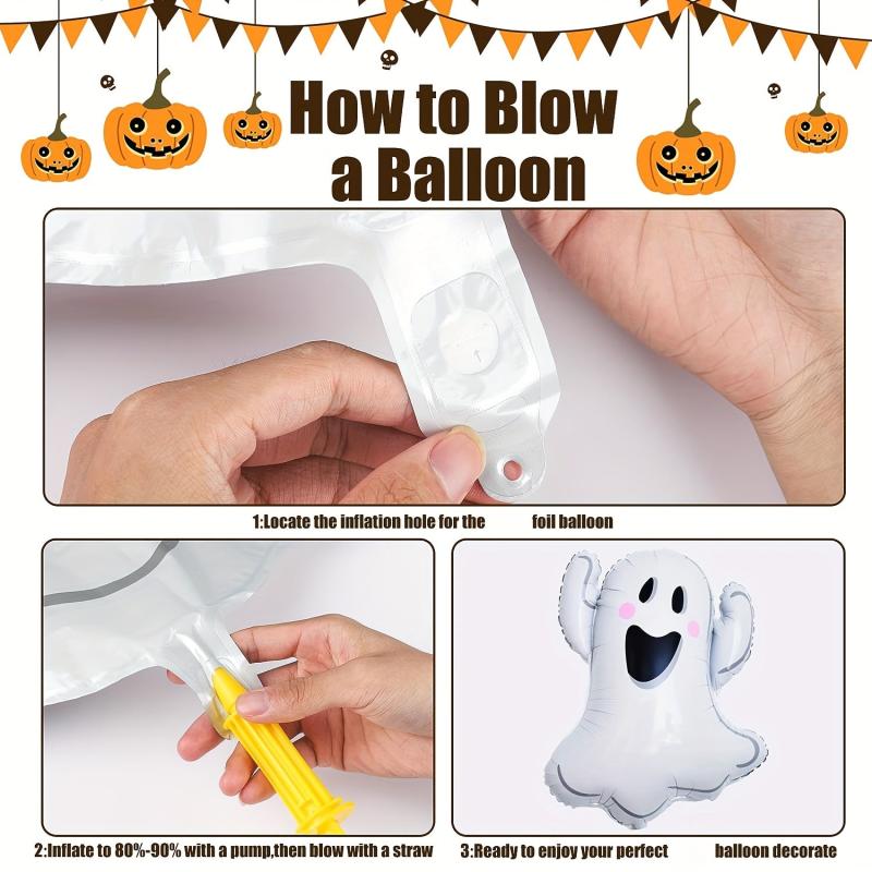 2pcs Mummy Balloons Spider Balloons Halloween Foil Mylar Balloon