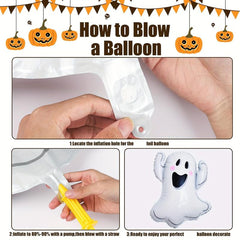 2pcs Mummy Balloons Spider Balloons Halloween Foil Mylar Balloon