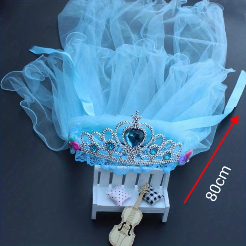 Crown Middle Yarn Flower Ring Kids Accessory Pink