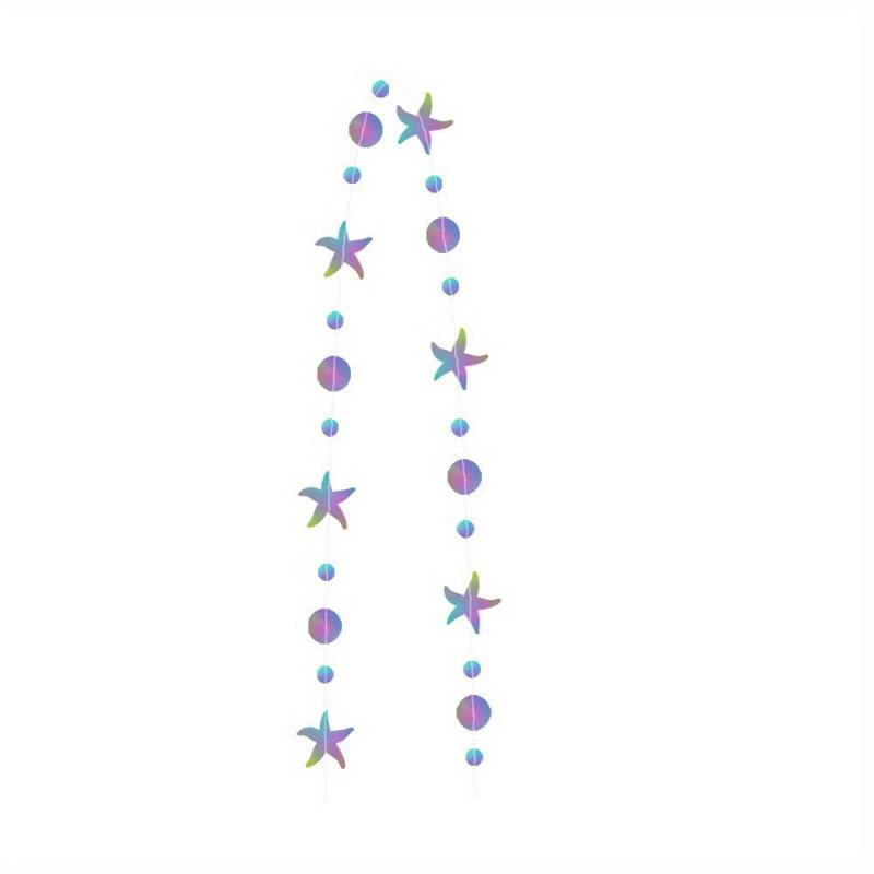 Mermaid Garland w/ Jellyfish, Seashell, Starfish, Pearl, Holographic Streamer