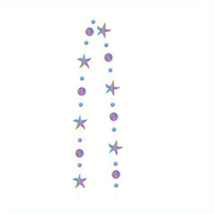 Mermaid Garland w/ Jellyfish, Seashell, Starfish, Pearl, Holographic Streamer