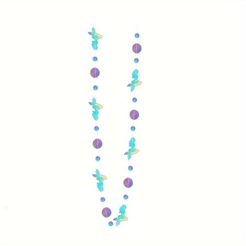 Mermaid Garland w/ Jellyfish, Seashell, Starfish, Pearl, Holographic Streamer