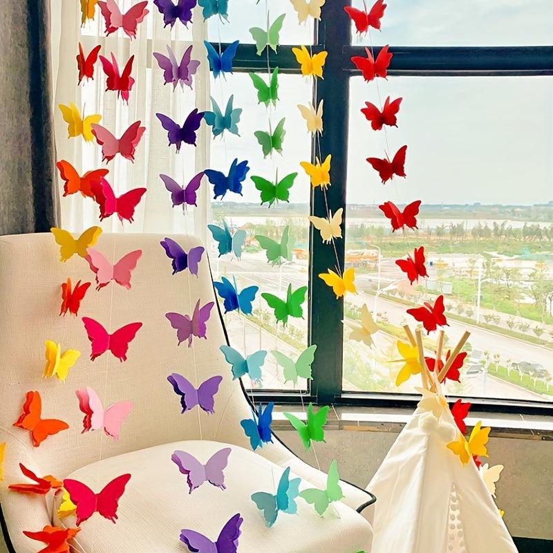 Butterfly Paper Drawstring 18pcs Birthday Party Decoration Tassel Balloon