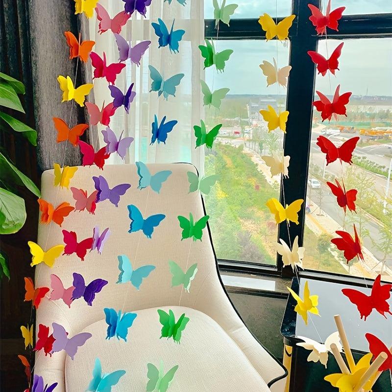 Butterfly Paper Drawstring 18pcs Birthday Party Decoration Tassel Balloon